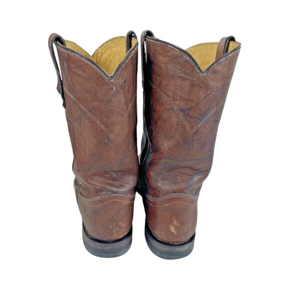 JUSTIN Boots Men\'s 9.5 Roper 3162 Jackson Deerlite Cowboy Western Leather main image 5